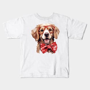 Fancy Golden Retriever Dog Kids T-Shirt